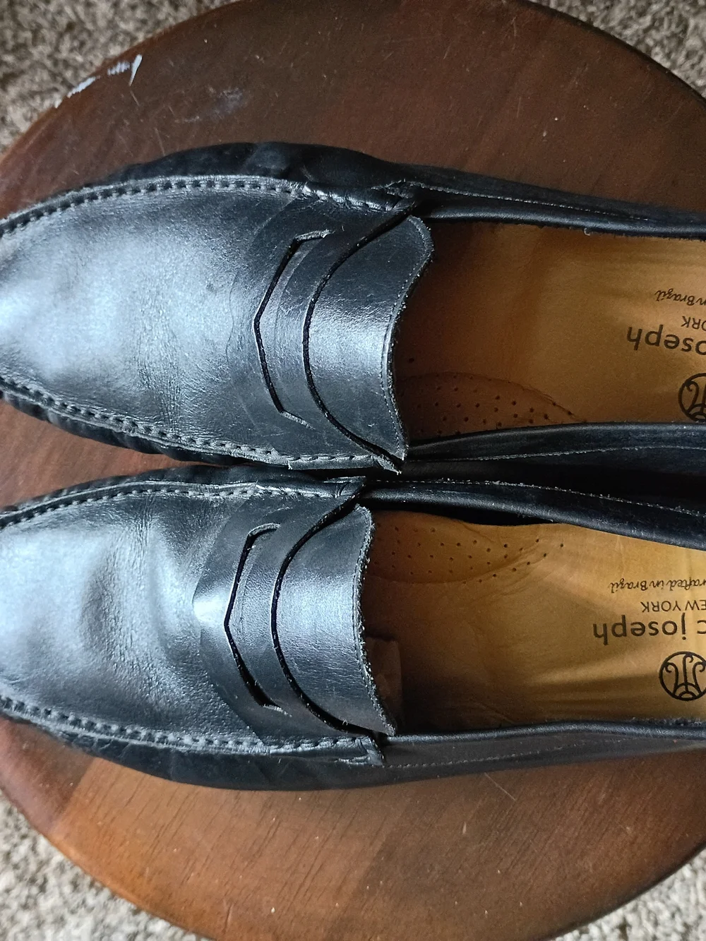 Classic Black Leather Penny Loafers Made In Brazil